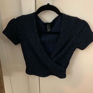 Navy blue F21 crop top